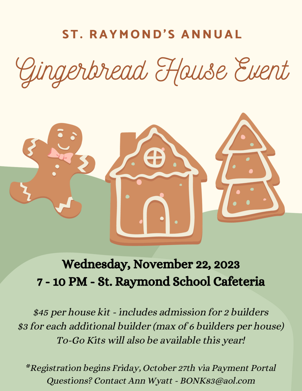 St. Raymond School Gingerbread House SOLD OUT! Mount